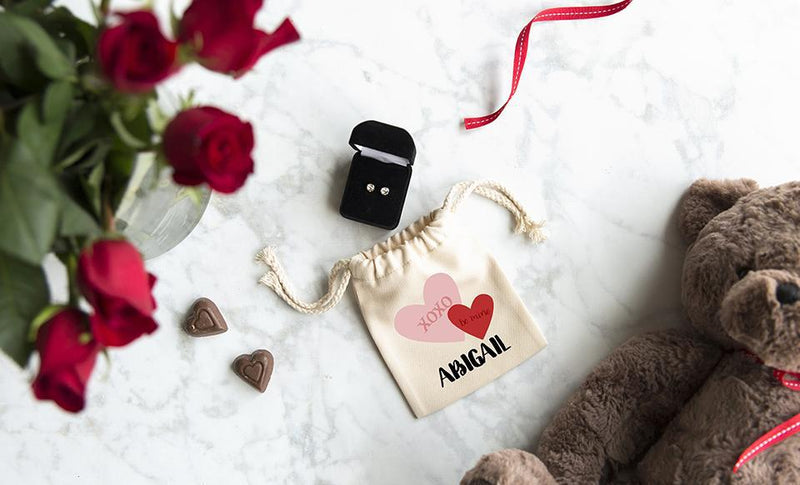 Personalized Love Themed Small Gift Bags -