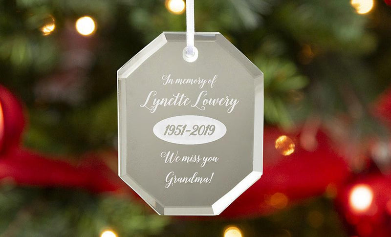 Personalized Octagon Shaped Mirror Ornaments -  - Qualtry
