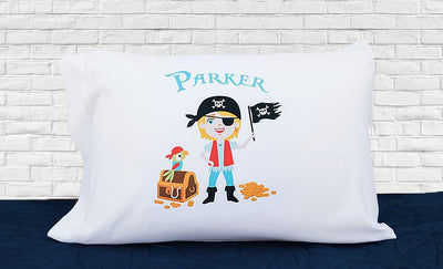 Personalized Kids' Pirate Pillowcases -  - Wingpress Designs