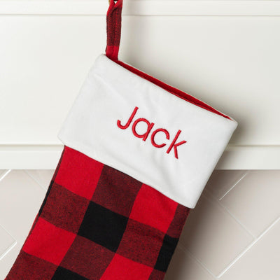 Personalized Plaid Christmas Stockings -  - Qualtry