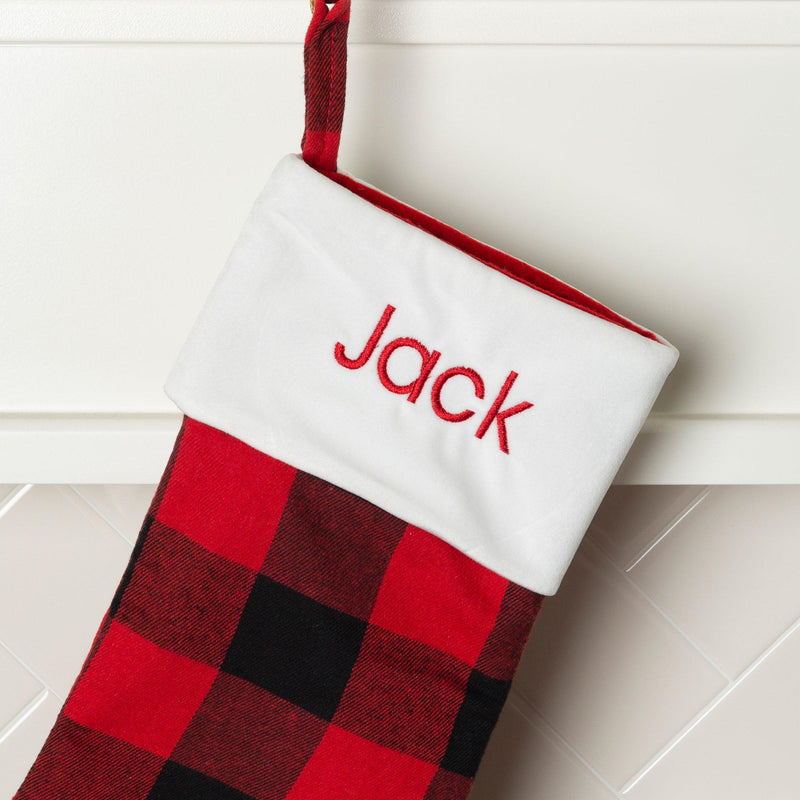 Personalized Plaid Christmas Stockings -  - Qualtry