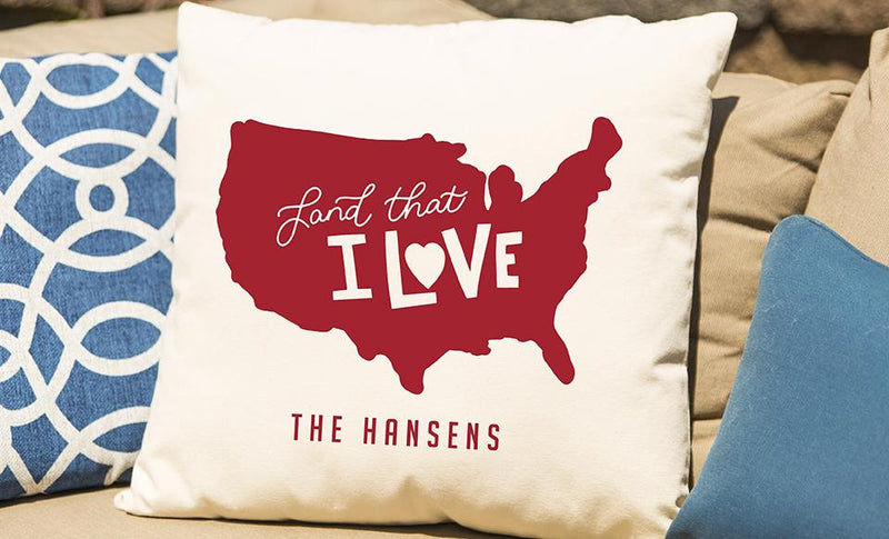 Personalized Patriotic Throw Pillow Covers -  - Qualtry