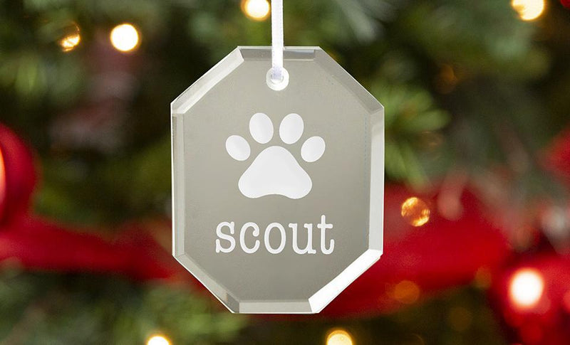 Personalized Octagon Shaped Mirror Ornaments -  - Qualtry