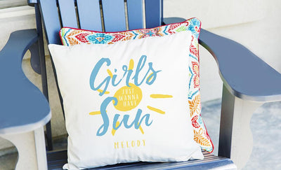 Personalized Summer Throw Pillow Covers -  - Qualtry