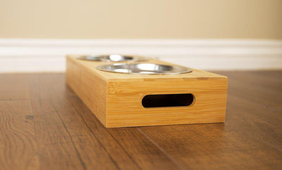 Personalized Dog and Cat Feeding Stands with Bowls -  - Qualtry