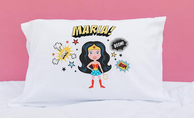 Personalized Girls Superhero Pillowcases -  - Qualtry