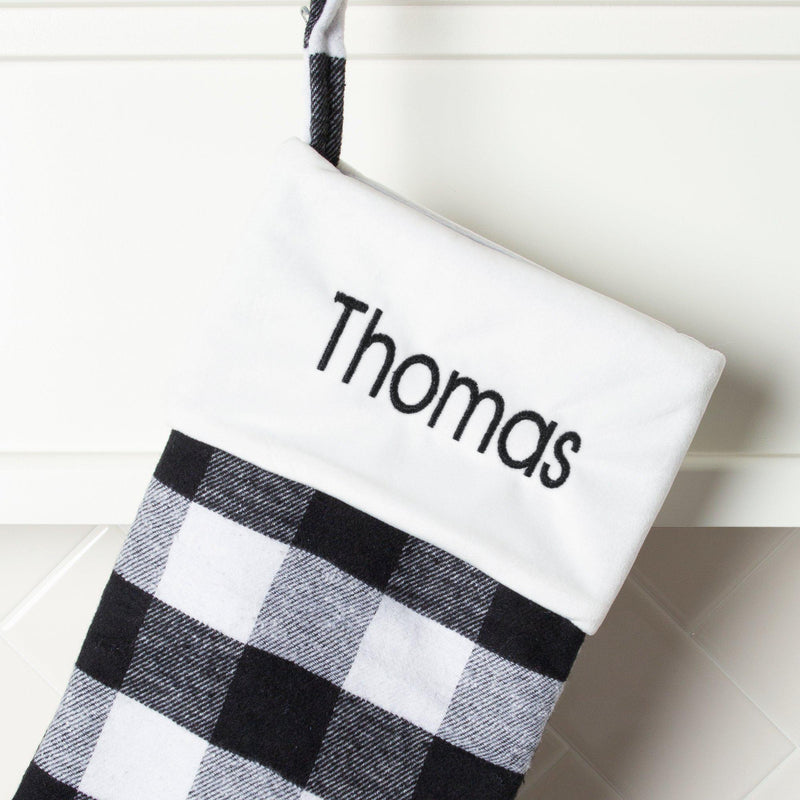 Personalized Plaid Christmas Stockings -  - Qualtry