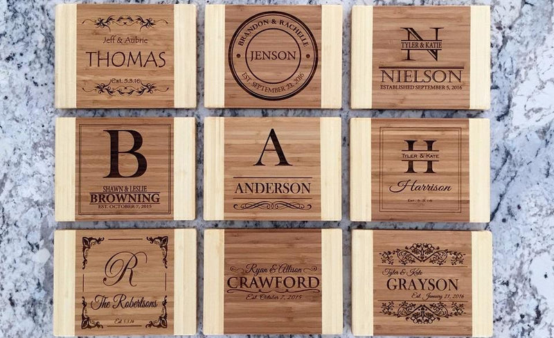 Personalized Two Tone Bamboo Cutting Board -  - Qualtry