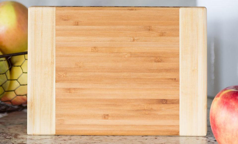 Personalized Two Tone Bamboo Cutting Board - 6x8 - Qualtry