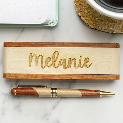 Personalized Solid Top Wood Pen Set -  - JDS