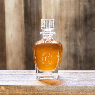 Personalized Antique Whiskey Decanter - Custom Logo -
