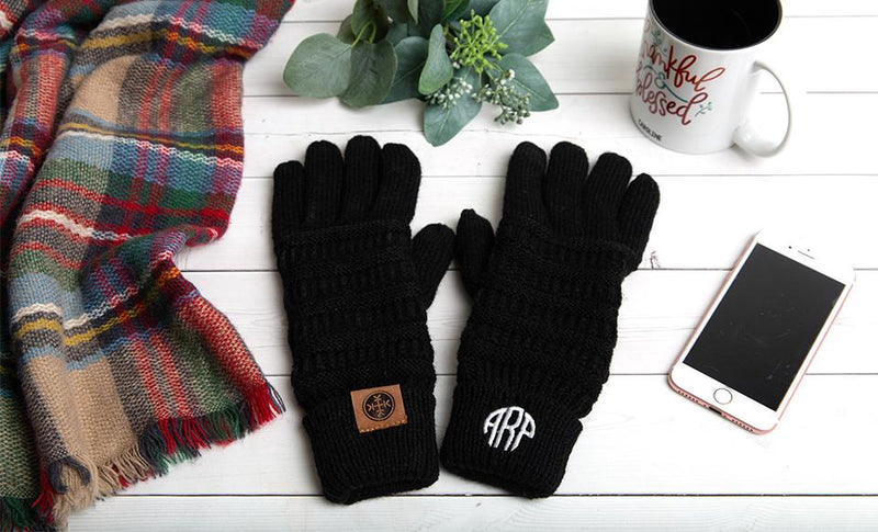 Personalized Monogrammed Knit Gloves -  - Qualtry