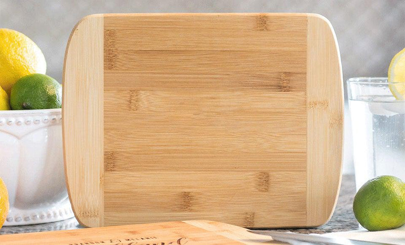 Personalized 8.5x11 Bamboo Cutting Board with Rounded Edge (Modern Collection) -