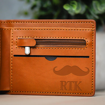 Personalized Bifold Wallet with Zipper -