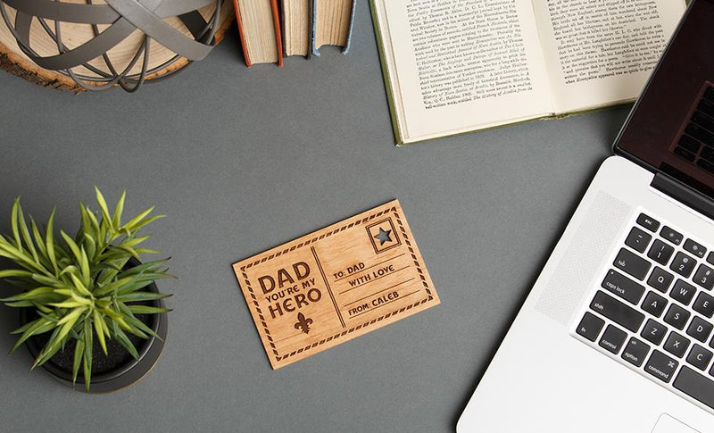 Personalized Father’s Day Wood Postcards -