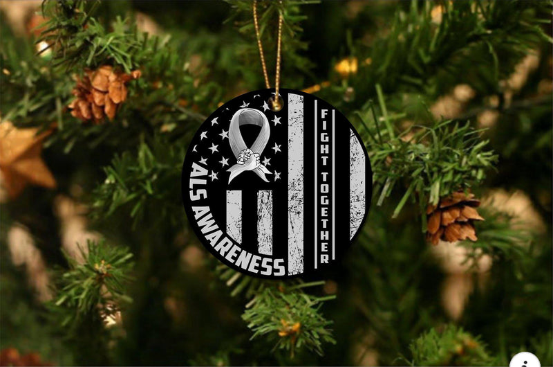Personalizable No One Fights Alone Christmas Ornaments -  - Qualtry