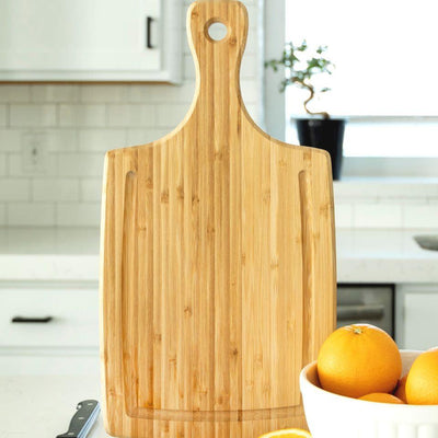 Personalized Large Handled Cutting board with Juice Grooves - Modern Collection -  - Qualtry