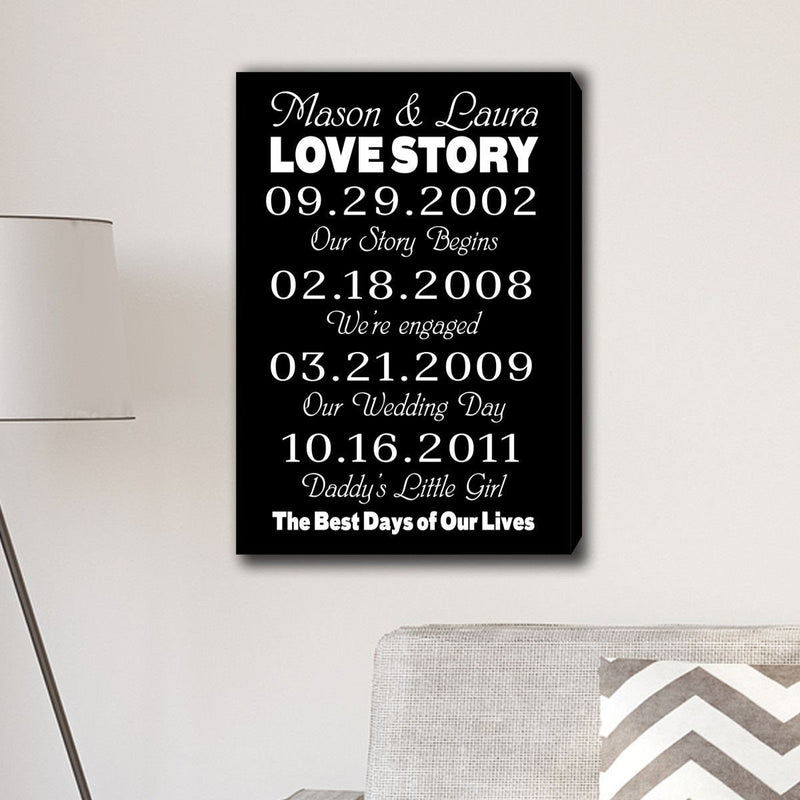 Personalized Best Days of Our Lives Canvas Print -  - JDS