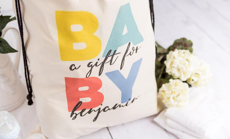 Personalized Jumbo Baby Gift Bags -