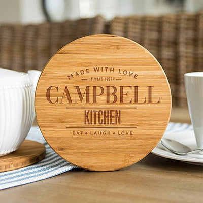 Personalized 7" Bamboo Trivets (Modern Collection) -  - Qualtry