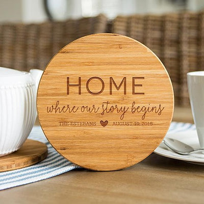 Personalized 7" Bamboo Trivets (Modern Collection) -  - Qualtry