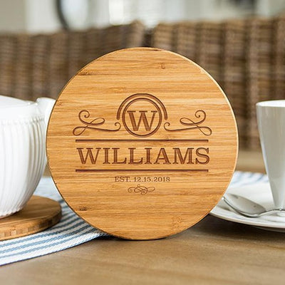 Personalized 7" Bamboo Trivets (Modern Collection) -  - Qualtry