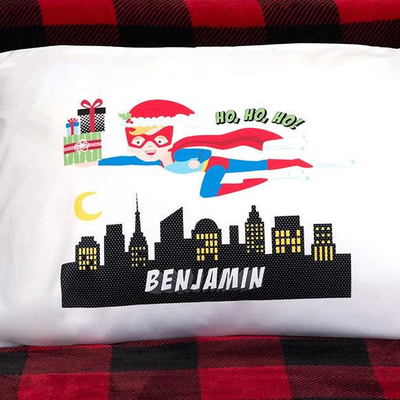 Personalized Christmas Boys Superhero Pillowcases -  - Qualtry