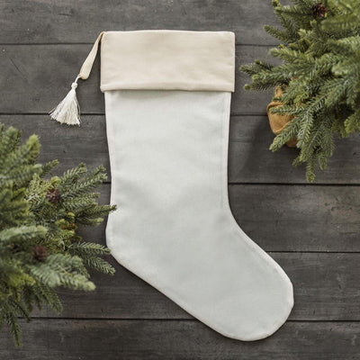 Stockings - White Cotton Stocking With Tassel