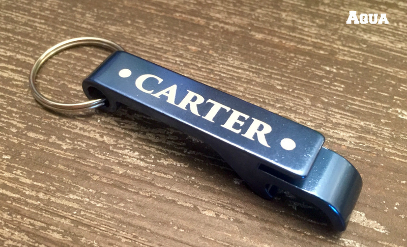 Personalized Aluminum Bottle Openers - Aqua - Qualtry