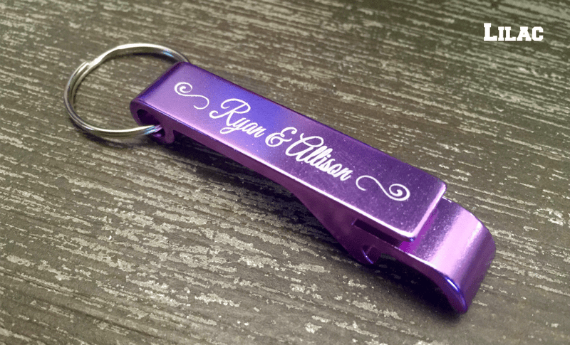 Personalized Aluminum Bottle Openers - Lilac - Qualtry