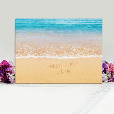 Personalized Heart in Sand Canvas Sign -  - JDS