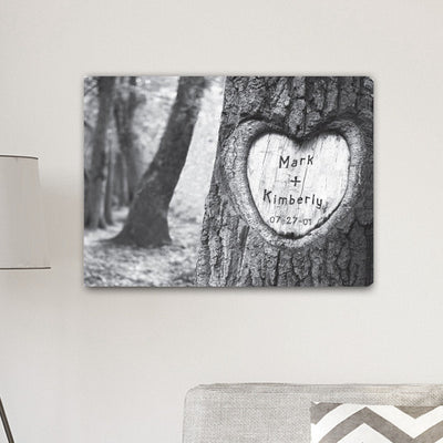 Personalized Wedding & Anniversary Everlasting Love Tree Canvas -  - JDS