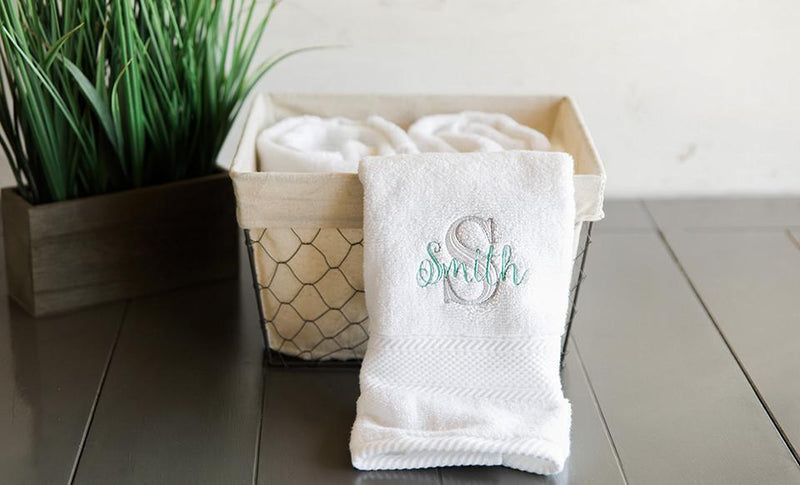 Monogrammed Luxury Bathroom Hand Towels -  - Qualtry