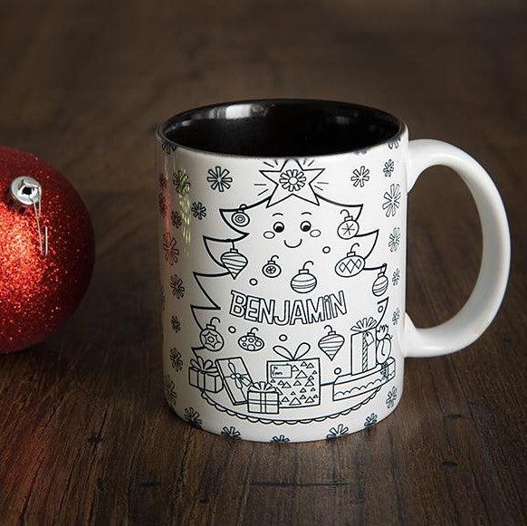 Personalized Christmas Coloring Mugs -  - Qualtry