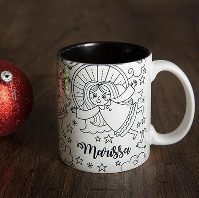 Personalized Christmas Coloring Mugs -  - Qualtry