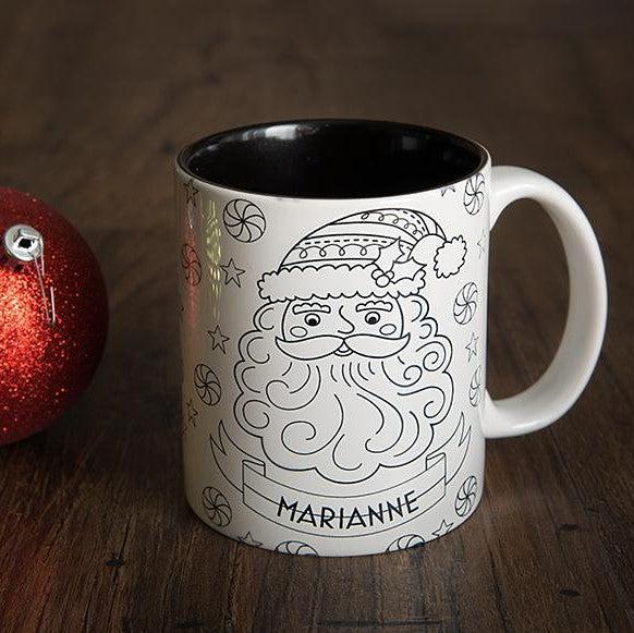 Personalized Christmas Coloring Mugs -  - Qualtry