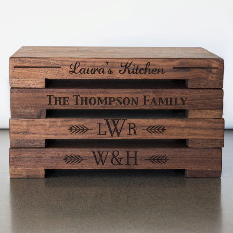 Personalized Walnut Butcher Block Chopping Boards -  - Qualtry