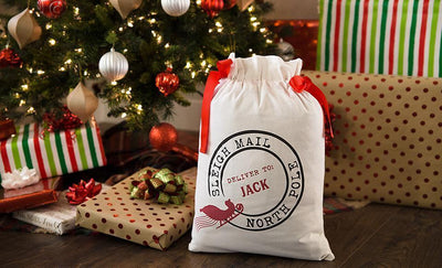 Personalized Drawstring Santa Sacks -  - Qualtry