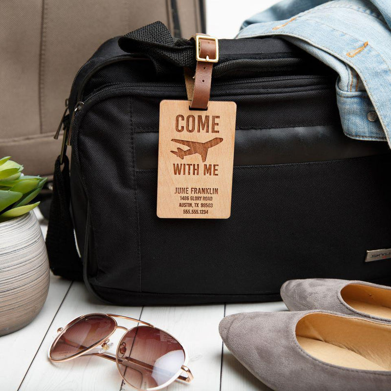 Personalized Wood Luggage Tags -  - Qualtry
