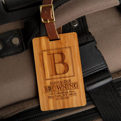 Personalized Wood Luggage Tags -  - Qualtry