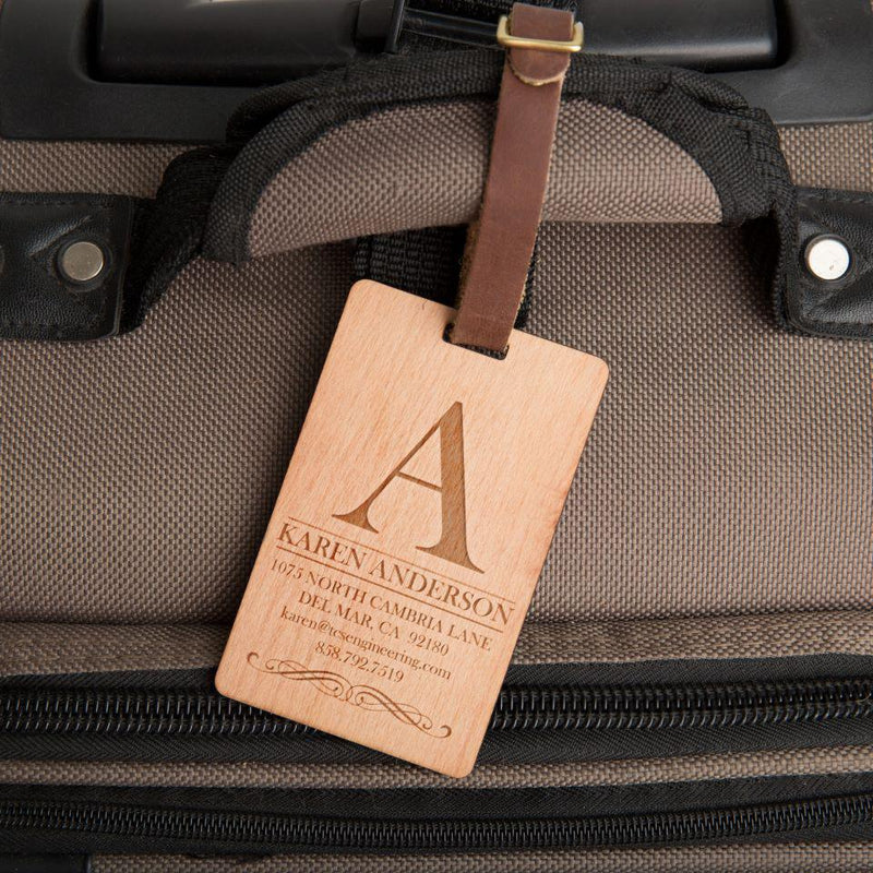 Personalized Wood Luggage Tags -  - Qualtry