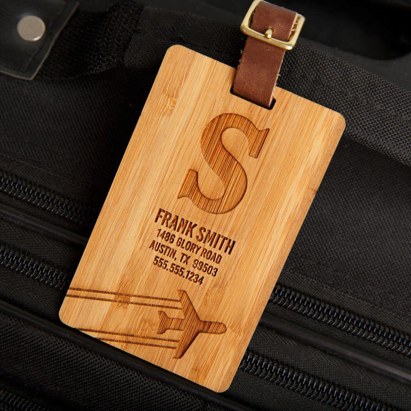 Personalized Wood Luggage Tags -  - Qualtry