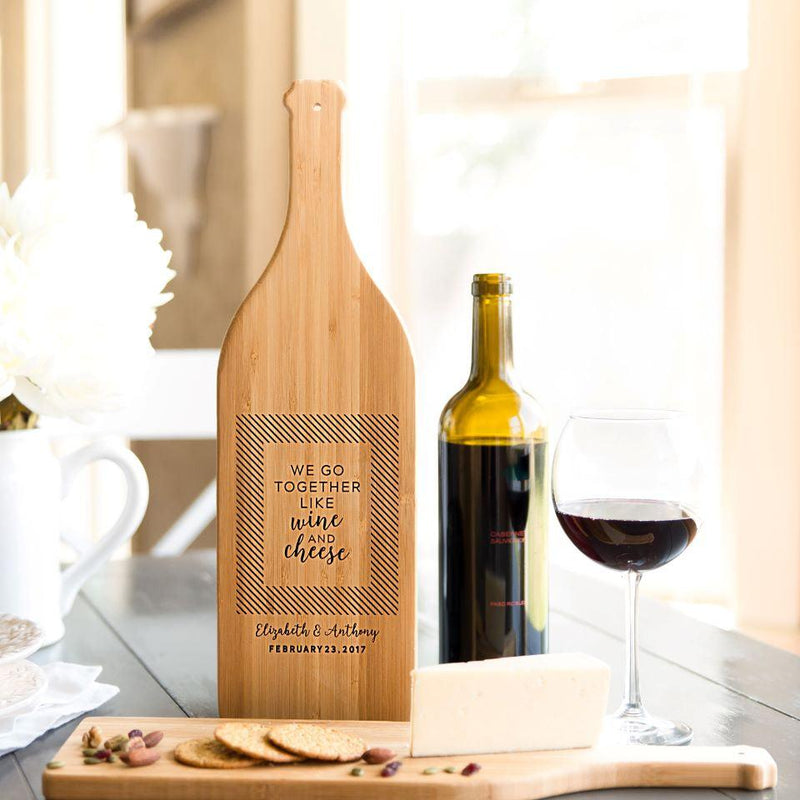 Personalized Wine Bottle Shaped Cutting Boards -  - Qualtry