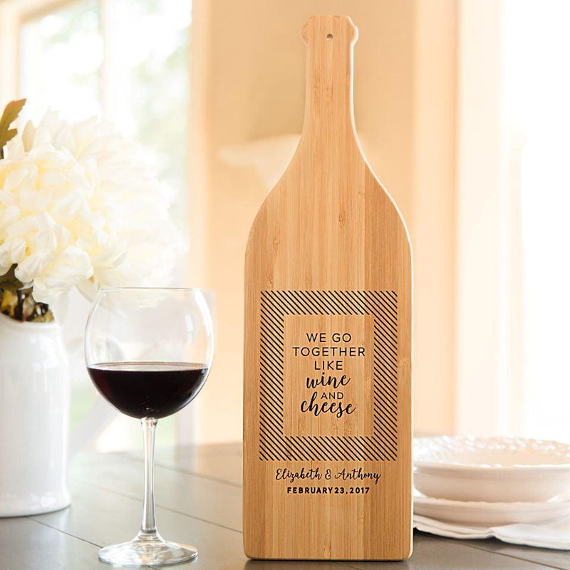 Personalized Wine Bottle Shaped Cutting Boards -  - Qualtry