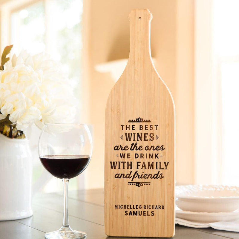 Personalized Wine Bottle Shaped Cutting Boards -  - Qualtry