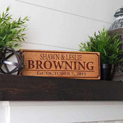 Personalized Family Name House Signs -