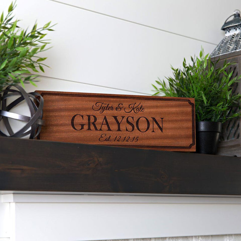 Personalized Family Name House Signs -