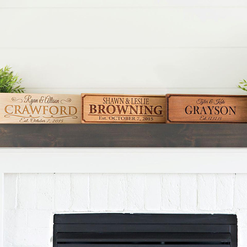 Personalized Family Name House Signs -