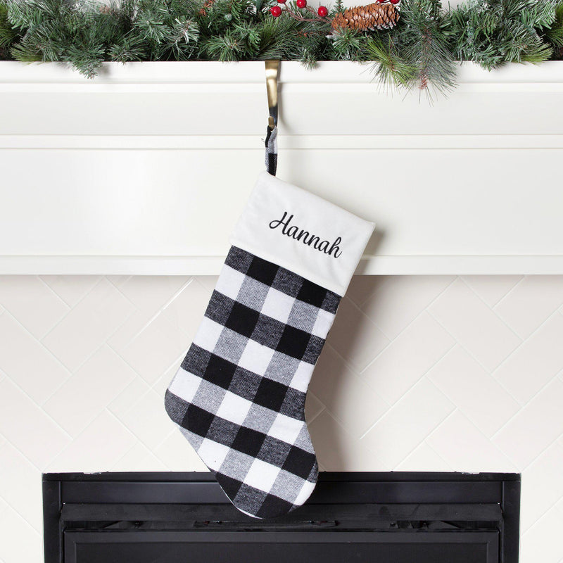 Personalized Plaid Christmas Stockings -  - Qualtry