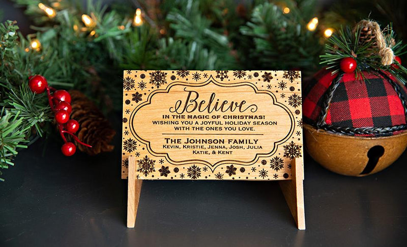 Personalized Wood Christmas Postcards -  - Qualtry